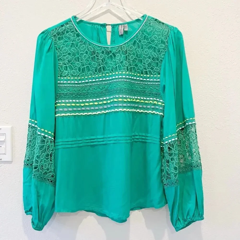ANTHROPOLOGIE‎ BLNK LONDON Sunshine Pheasant Top size Small
